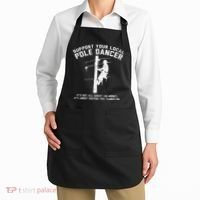 Support Local Pole Dancer Funny Electrician Lineman Gift Apron thumb 2
