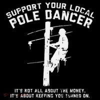 Support Local Pole Dancer Funny Electrician Lineman Gift Ornament thumb 1