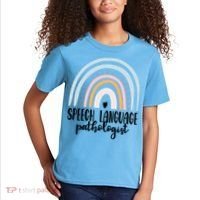 Speech Language Pathologist Speech Therapy Slp Gift Boho Great Gift Kids T-Shirt thumb 2