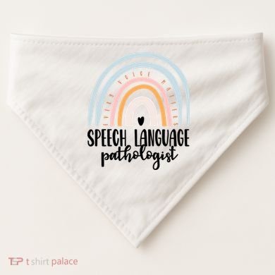 Speech Language Pathologist Speech Therapy Slp Gift Boho Great Gift USA-Made Doggie Bandana
