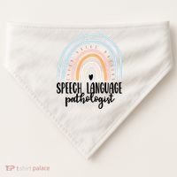 Speech Language Pathologist Speech Therapy Slp Gift Boho Great Gift USA-Made Doggie Bandana thumb 0