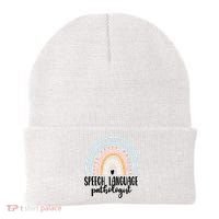 Speech Language Pathologist Speech Therapy Slp Gift Boho Great Gift Beanie thumb 0