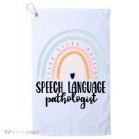 Speech Language Pathologist Speech Therapy Slp Gift Boho Great Gift Golf Towel thumb 0