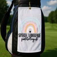 Speech Language Pathologist Speech Therapy Slp Gift Boho Great Gift Golf Towel thumb 2