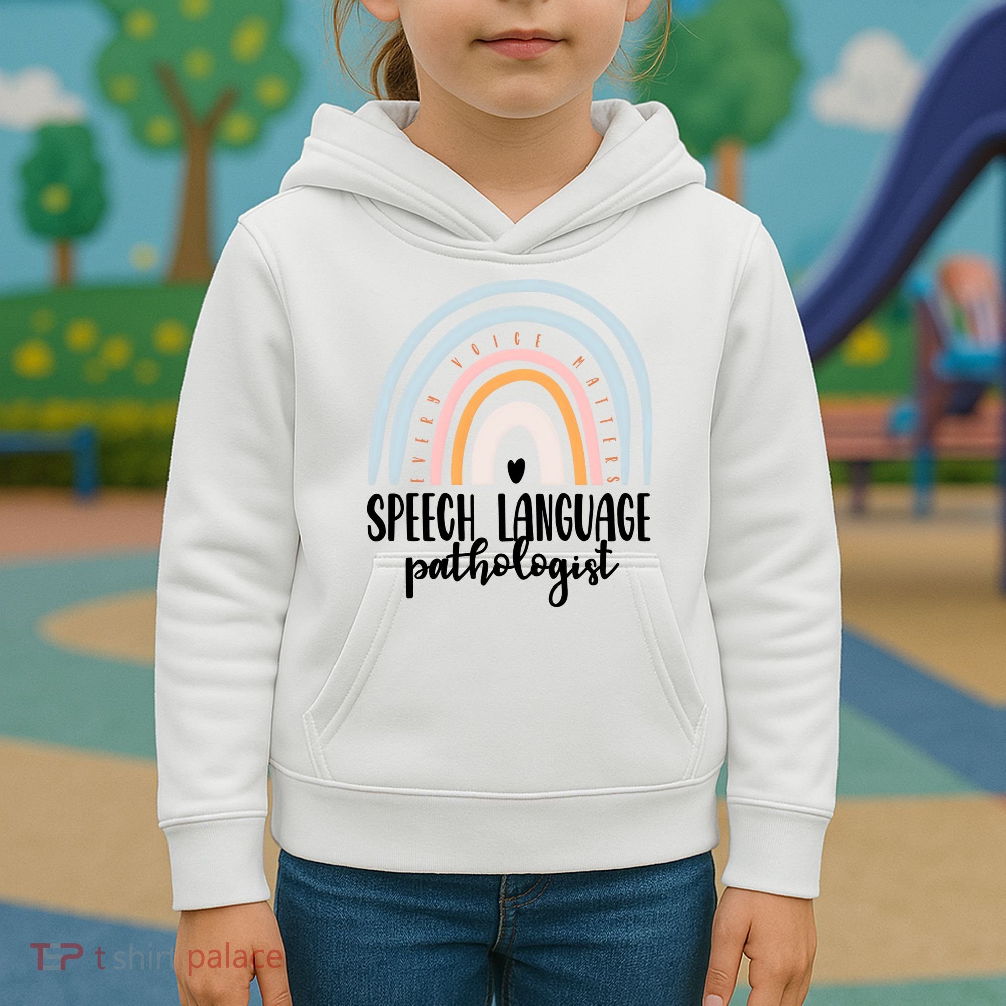 Speech Language Pathologist Speech Therapy Slp Gift Boho Great Gift Kids Hoodie