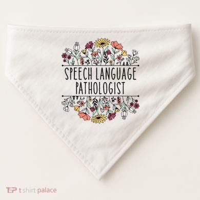 Speech Language Pathologist SLP Speech Therapy Pathology USA-Made Doggie Bandana