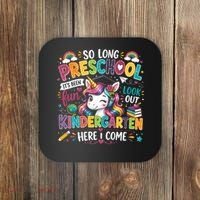 So Long Preschool Kindergarten Here I Come Graduation Coaster thumb 0