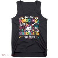So Long Preschool Kindergarten Here I Come Graduation Tank Top thumb 0