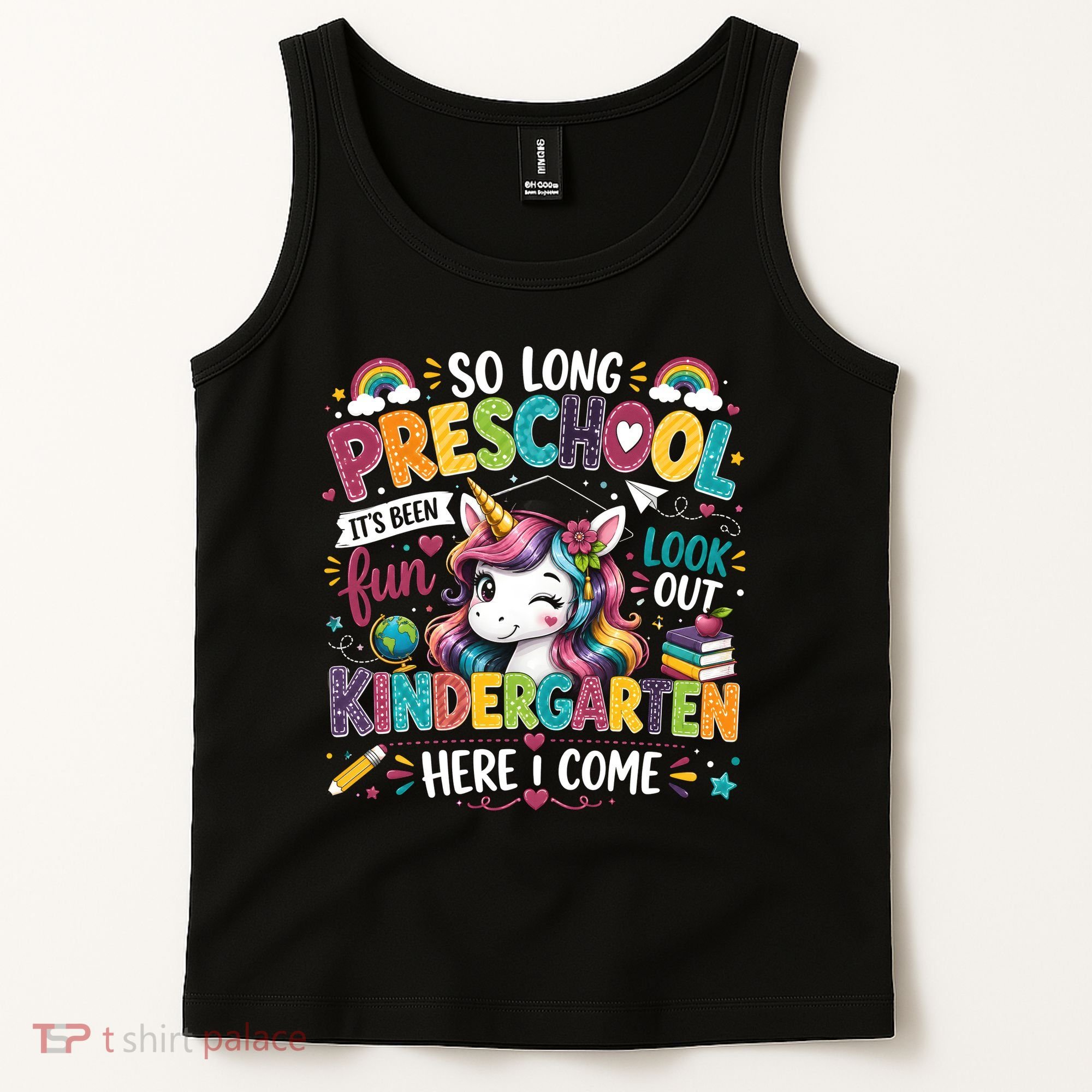 So Long Preschool Kindergarten Here I Come Graduation Tank Top