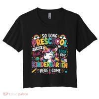 So Long Preschool Kindergarten Here I Come Graduation Women's Crop Top Tee thumb 0