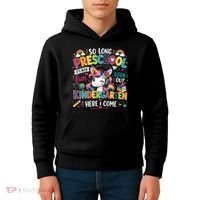 So Long Preschool Kindergarten Here I Come Graduation Kids Hoodie thumb 4