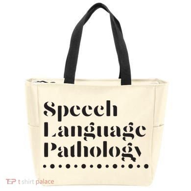 Speech Language Pathology SLP Speech Therapy Gift Tote Bag