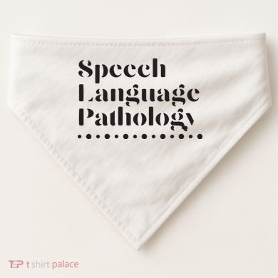 Speech Language Pathology SLP Speech Therapy Gift USA-Made Doggie Bandana