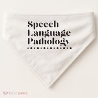 Speech Language Pathology SLP Speech Therapy Gift USA-Made Doggie Bandana thumb 0
