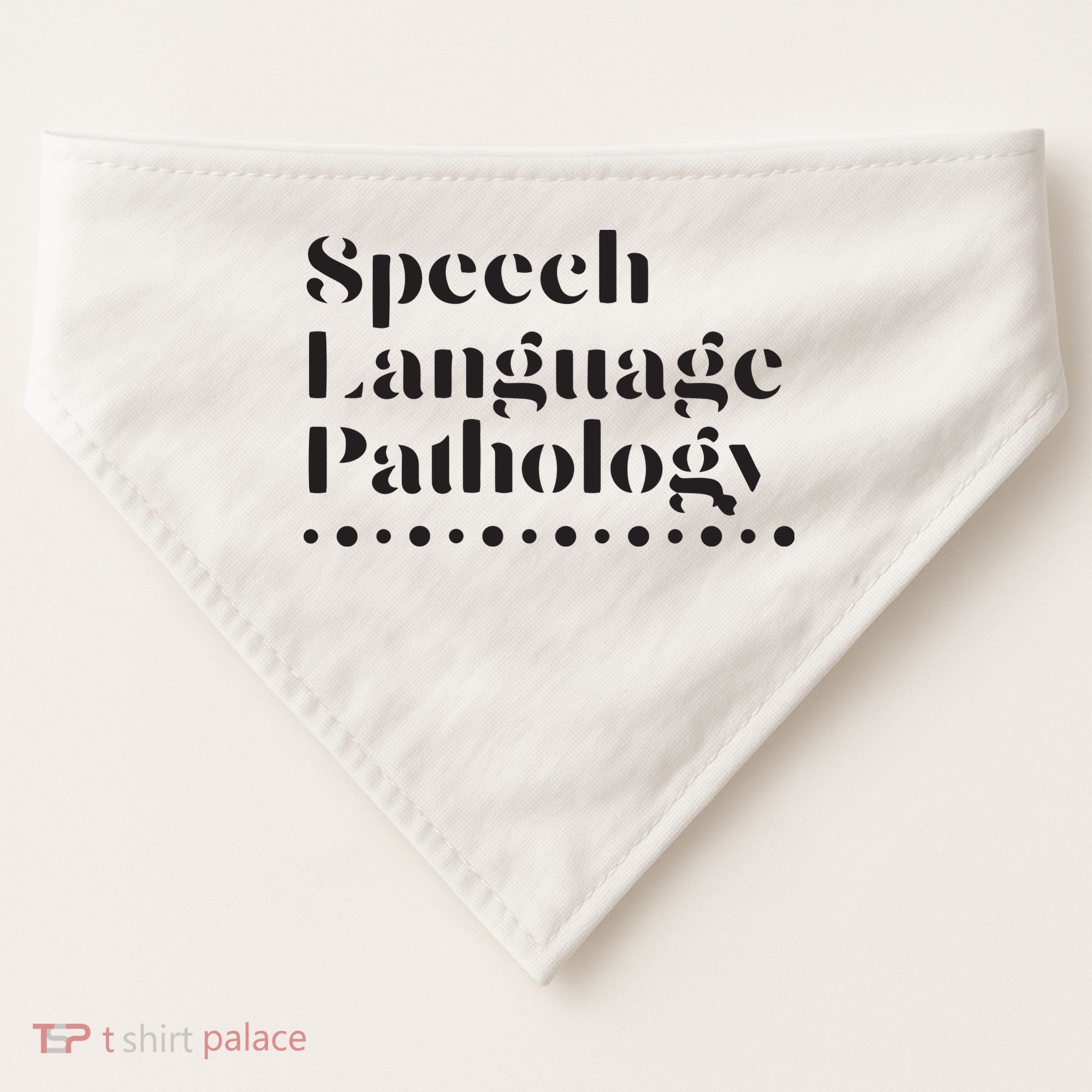 Speech Language Pathology SLP Speech Therapy Gift USA-Made Doggie Bandana