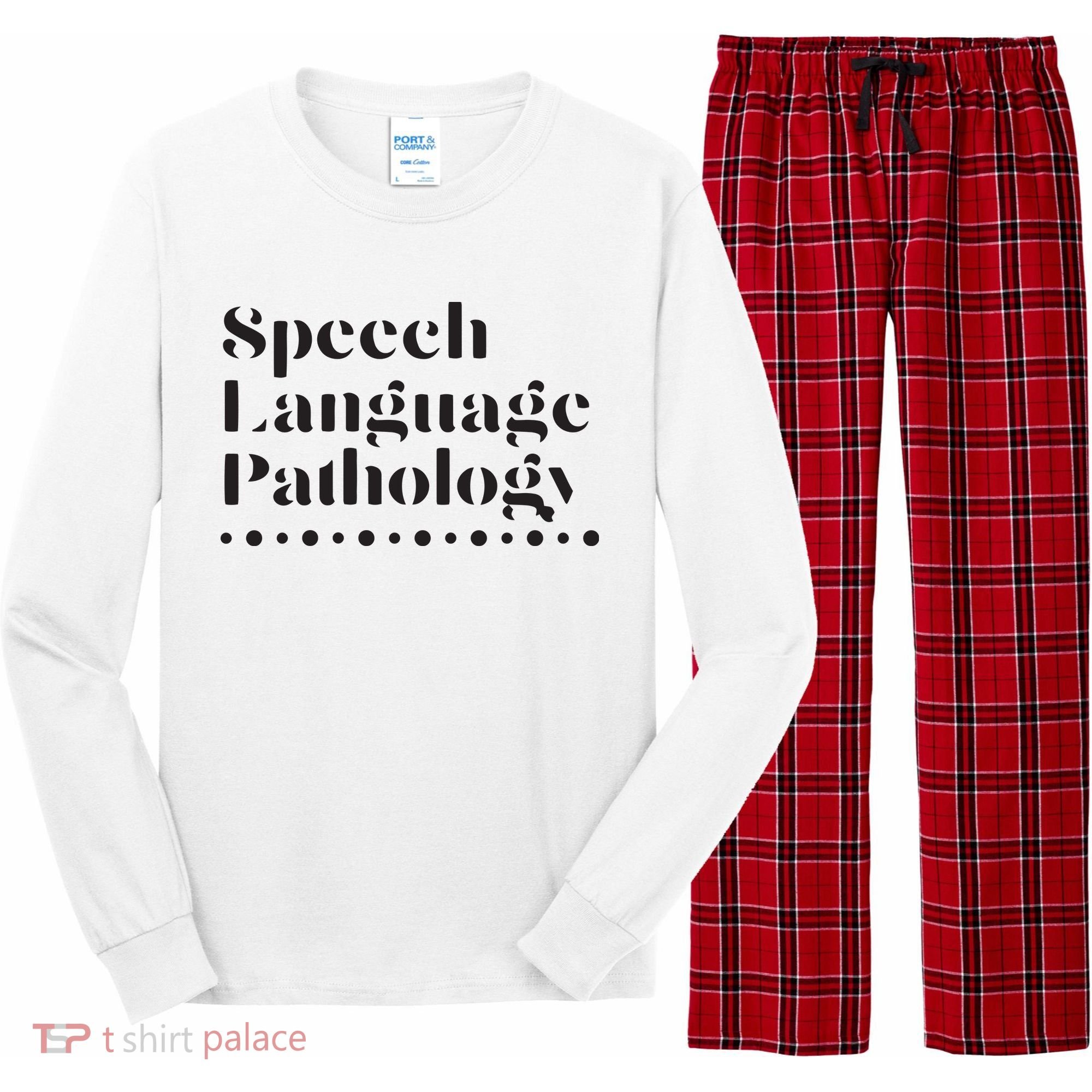 Speech Language Pathology SLP Speech Therapy Gift Long Sleeve Pajama Set