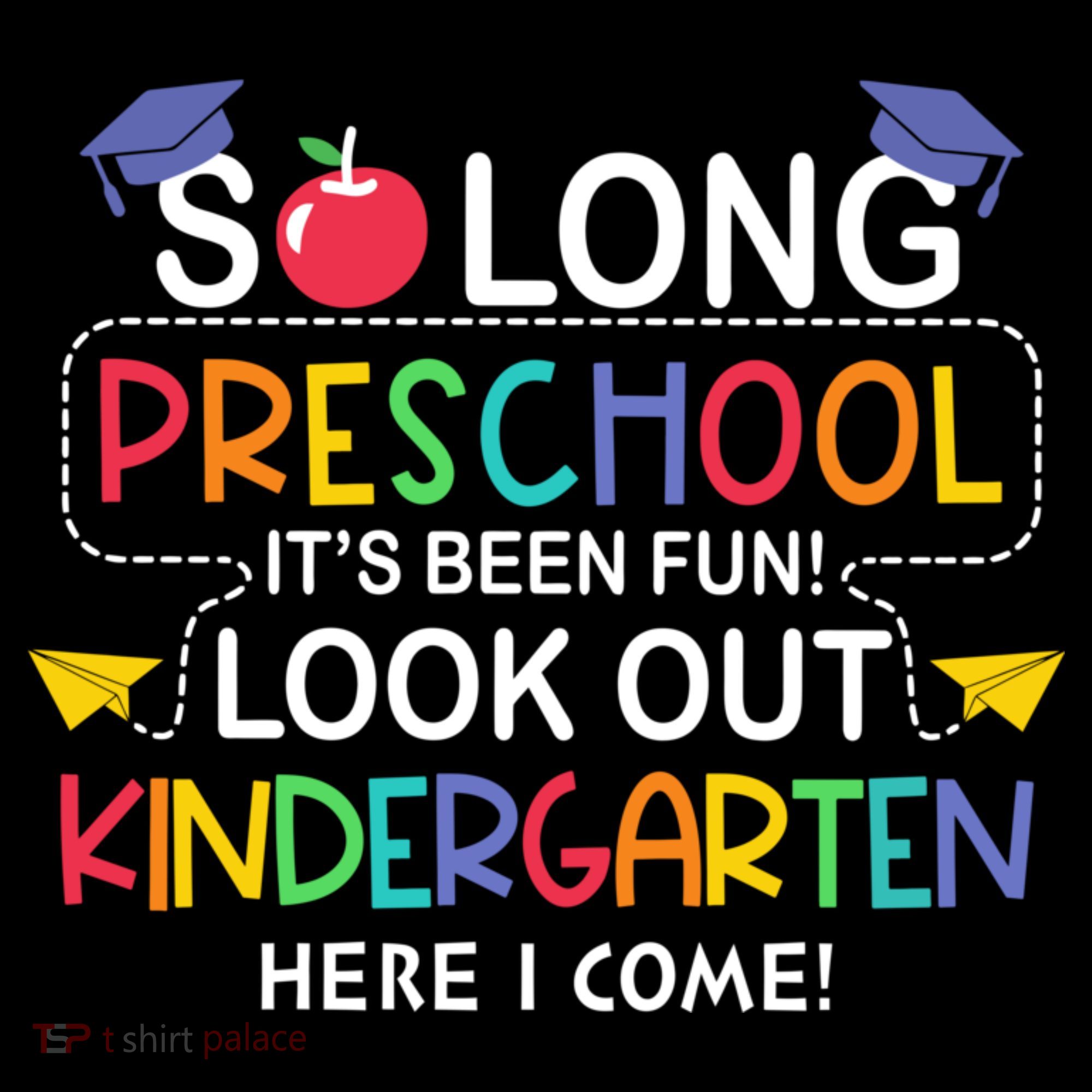 So Long Preschool Its Been Look Out Kindergarten Here I Come Back To School Coffee Mug