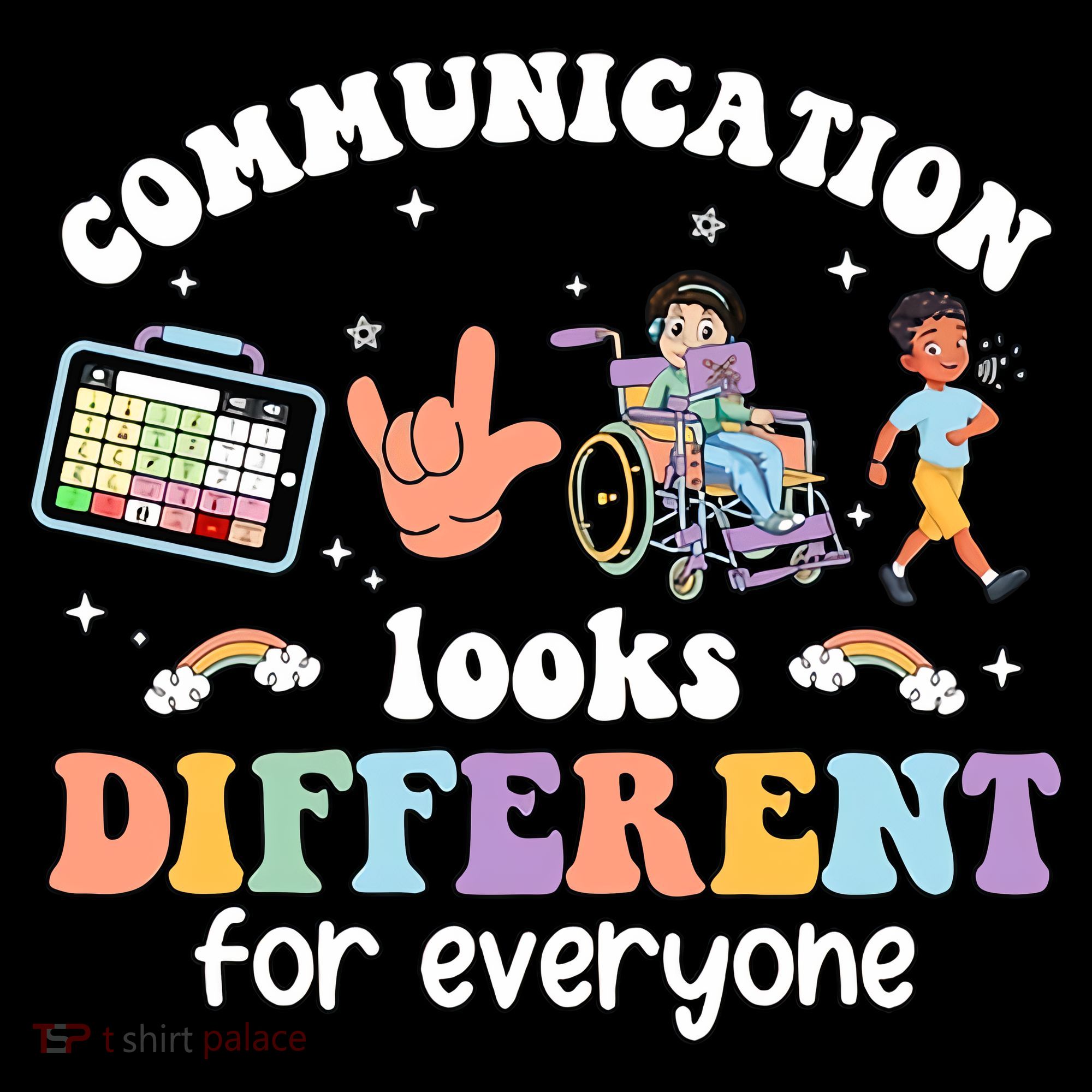 Speech Language Pathologist Communication Looks Different For Everyone Tote Bag