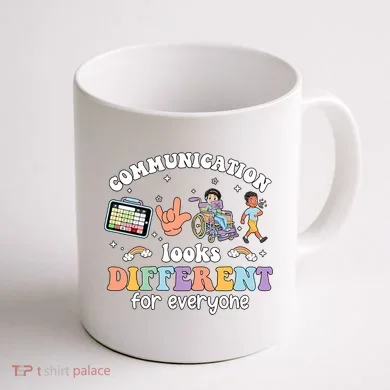 Speech Language Pathologist Communication Looks Different For Everyone Coffee Mug back