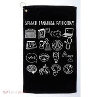 Speech Language Pathology Pathologist SLP Speech Therapist Golf Towel thumb 0