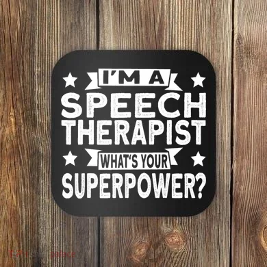Speech Language Pathologist Superhero Speech Therapy Coaster