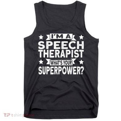 Speech Language Pathologist Superhero Speech Therapy Tank Top