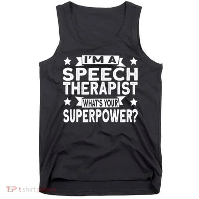 Speech Language Pathologist Superhero Speech Therapy Tank Top