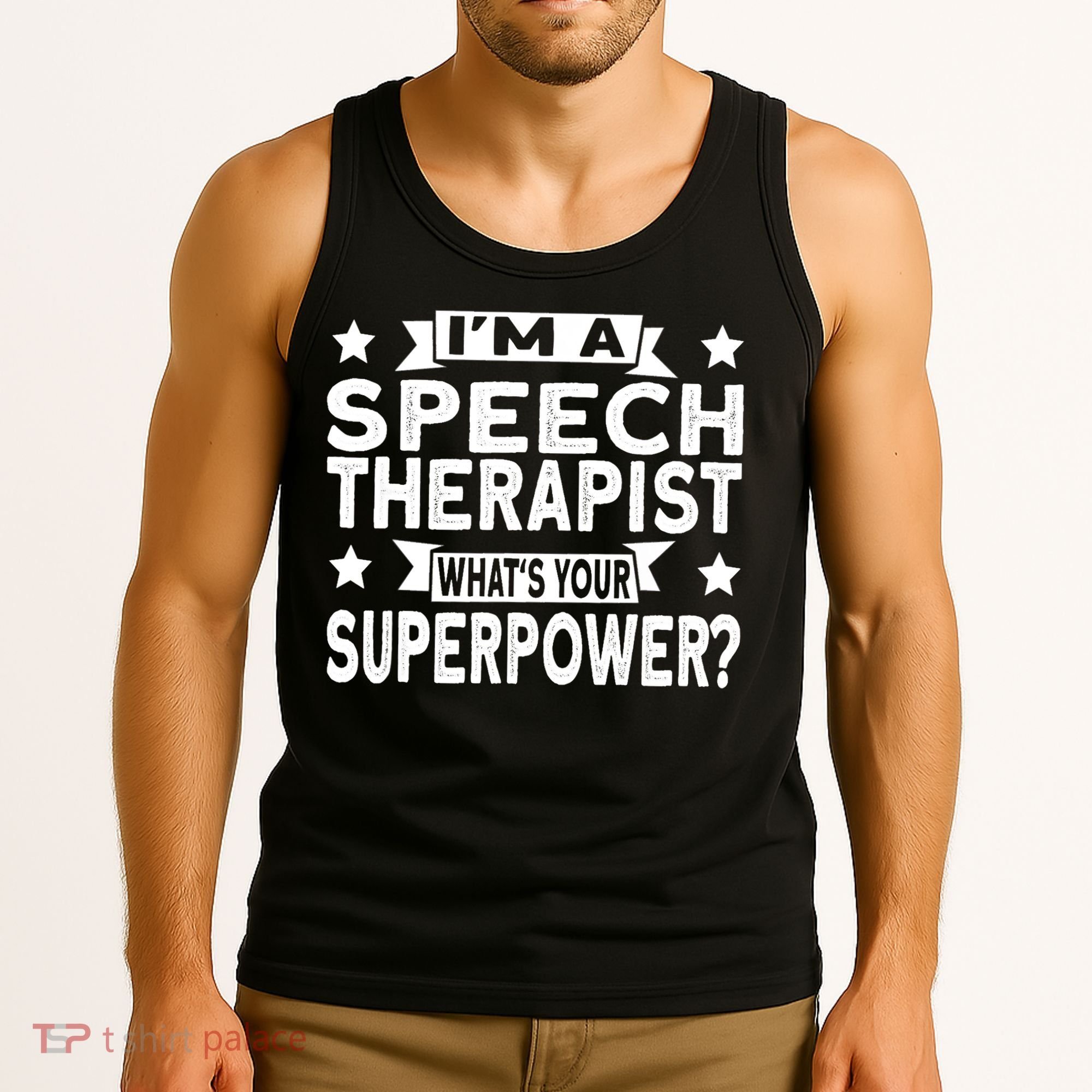 Speech Language Pathologist Superhero Speech Therapy Tank Top