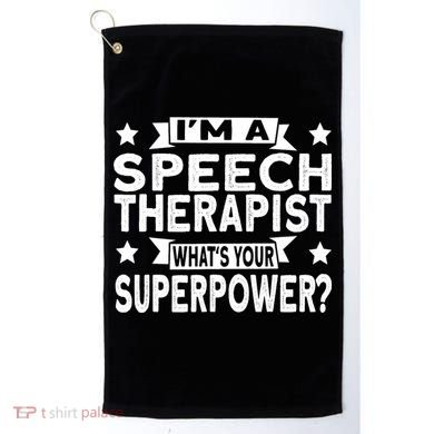 Speech Language Pathologist Superhero Speech Therapy Golf Towel