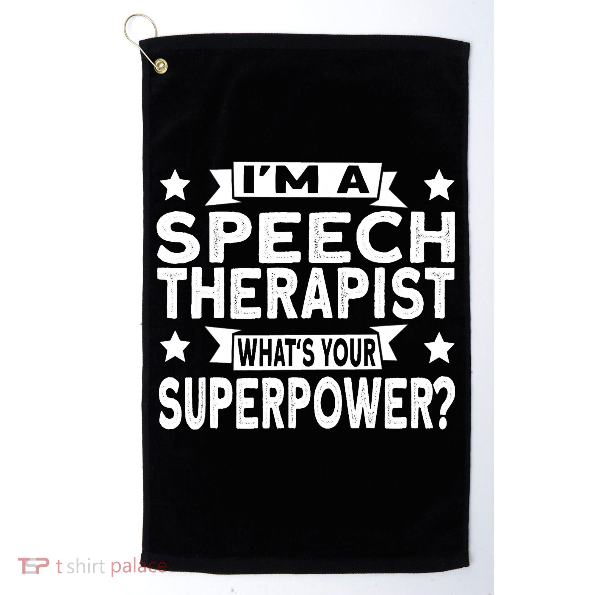 Speech Language Pathologist Superhero Speech Therapy Golf Towel