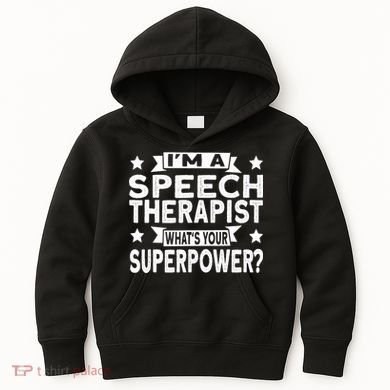 Speech Language Pathologist Superhero Speech Therapy Kids Hoodie