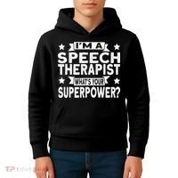 Speech Language Pathologist Superhero Speech Therapy Kids Hoodie thumb 4