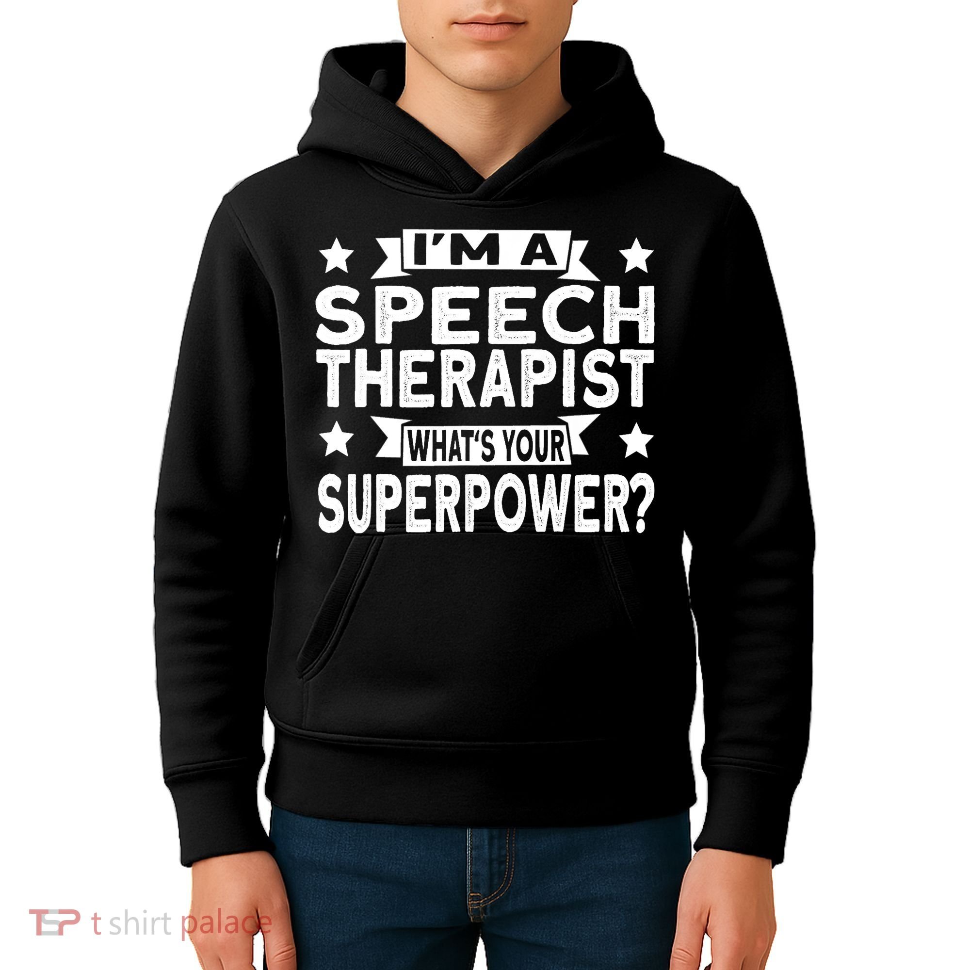 Speech Language Pathologist Superhero Speech Therapy Kids Hoodie