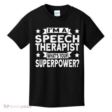 Speech Language Pathologist Superhero Speech Therapy Kids T-Shirt