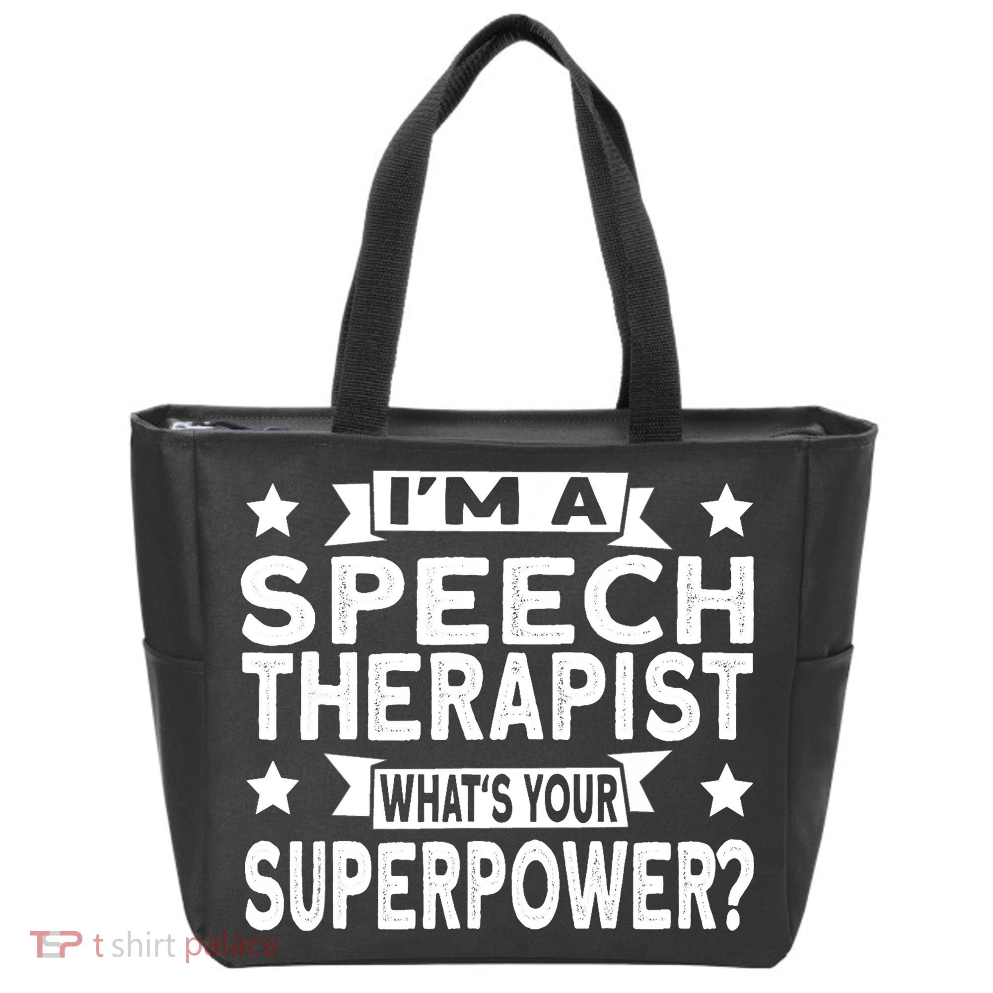 Speech Language Pathologist Superhero Speech Therapy Tote Bag