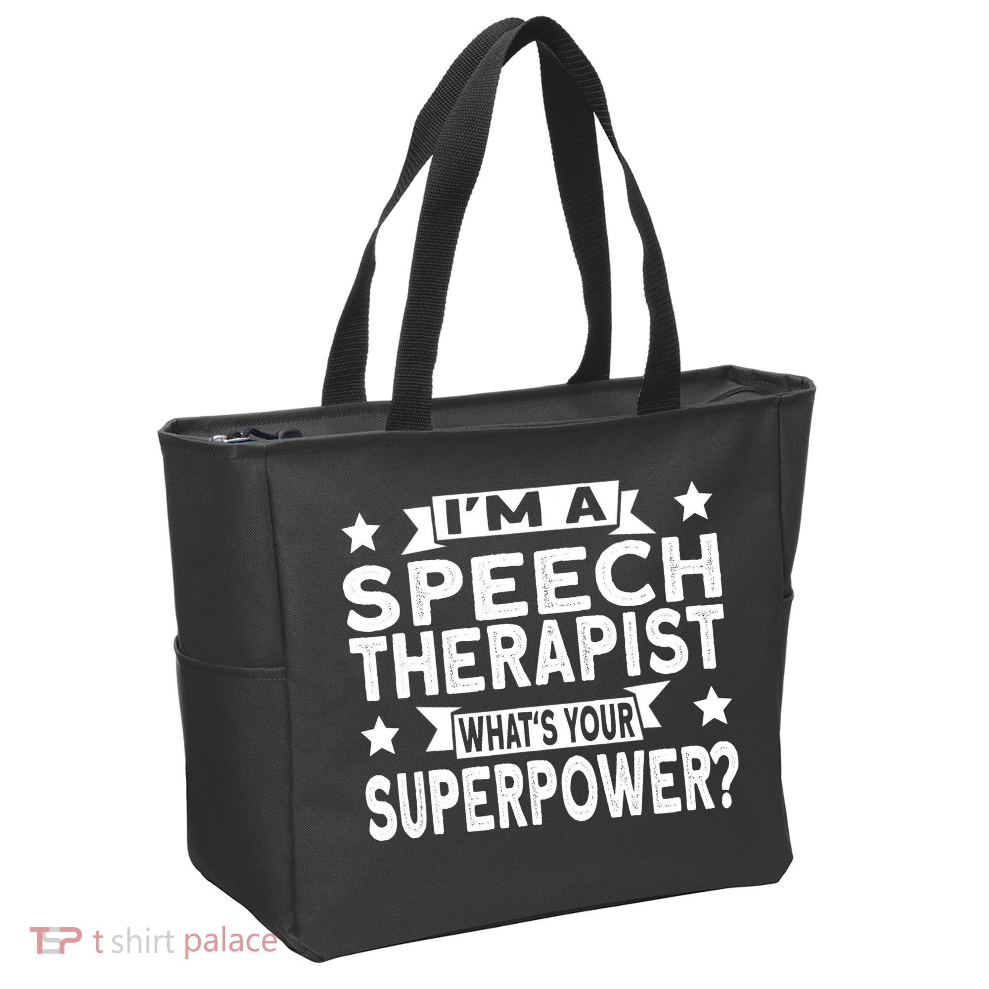 Speech Language Pathologist Superhero Speech Therapy Tote Bag