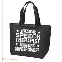 Speech Language Pathologist Superhero Speech Therapy Tote Bag thumb 3