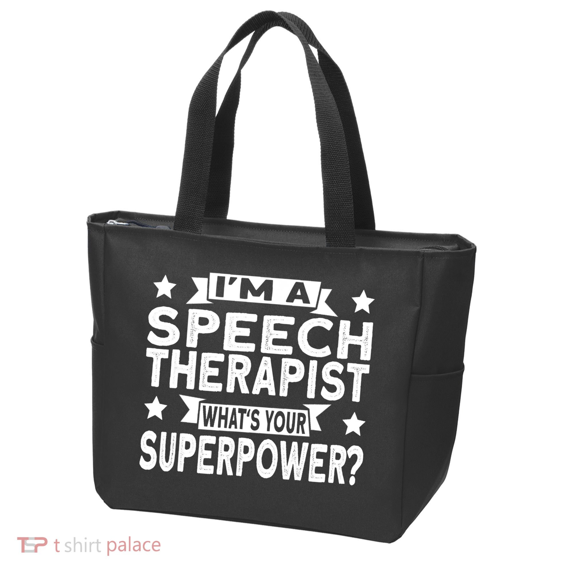 Speech Language Pathologist Superhero Speech Therapy Tote Bag