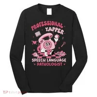 Speech Language Pathologist Retro Slp Professional Yapper Long Sleeve Shirt thumb 0