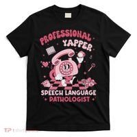 Speech Language Pathologist Retro Slp Professional Yapper T-Shirt thumb 0