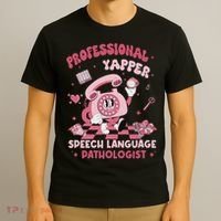 Speech Language Pathologist Retro Slp Professional Yapper T-Shirt thumb 3