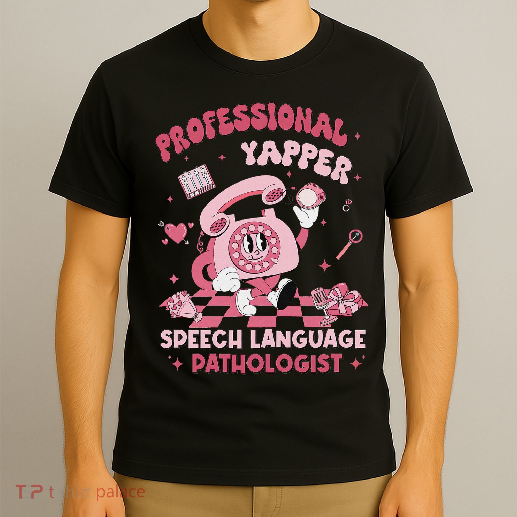 Speech Language Pathologist Retro Slp Professional Yapper T-Shirt