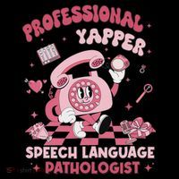 Speech Language Pathologist Retro Slp Professional Yapper Button thumb 1