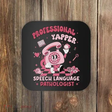 Speech Language Pathologist Retro Slp Professional Yapper Coaster