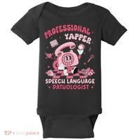 Speech Language Pathologist Retro Slp Professional Yapper Baby Bodysuit thumb 0