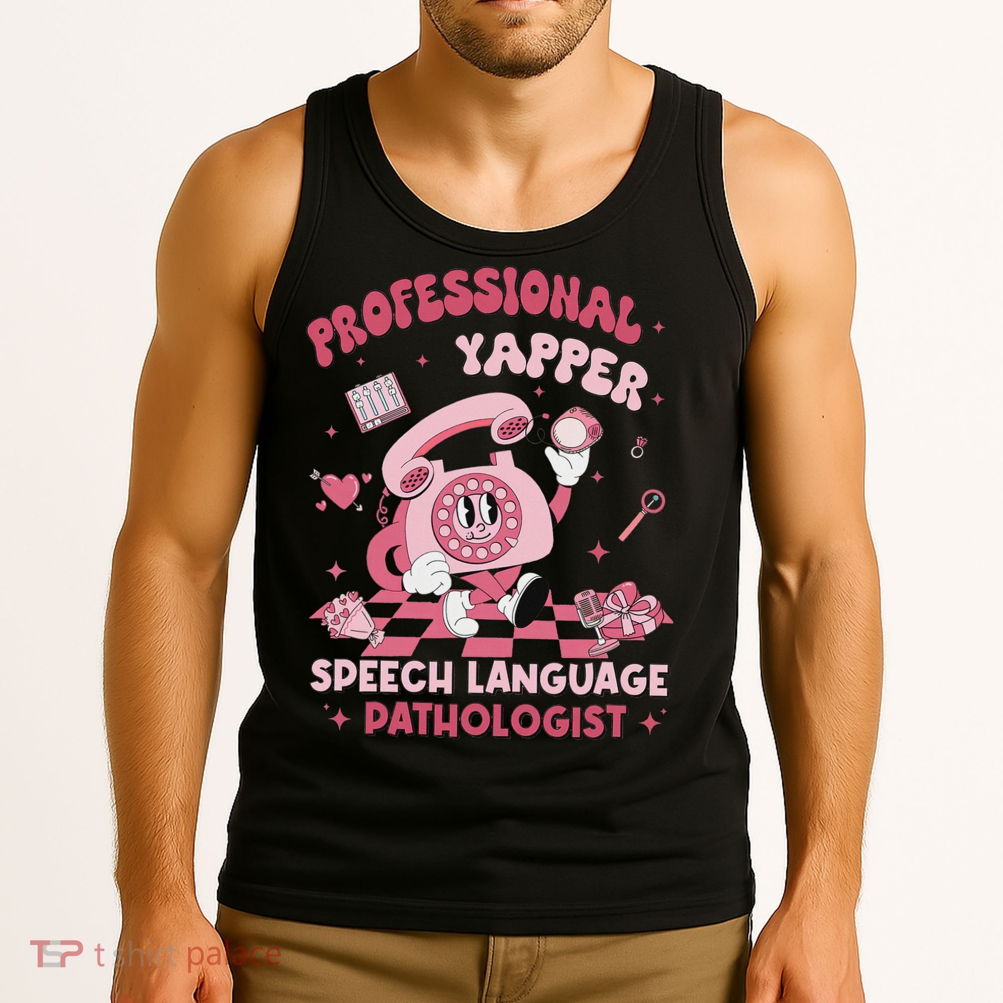 Speech Language Pathologist Retro Slp Professional Yapper Tank Top