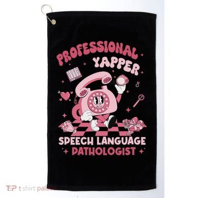 Speech Language Pathologist Retro Slp Professional Yapper Golf Towel