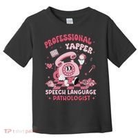 Speech Language Pathologist Retro Slp Professional Yapper Toddler T-Shirt thumb 0