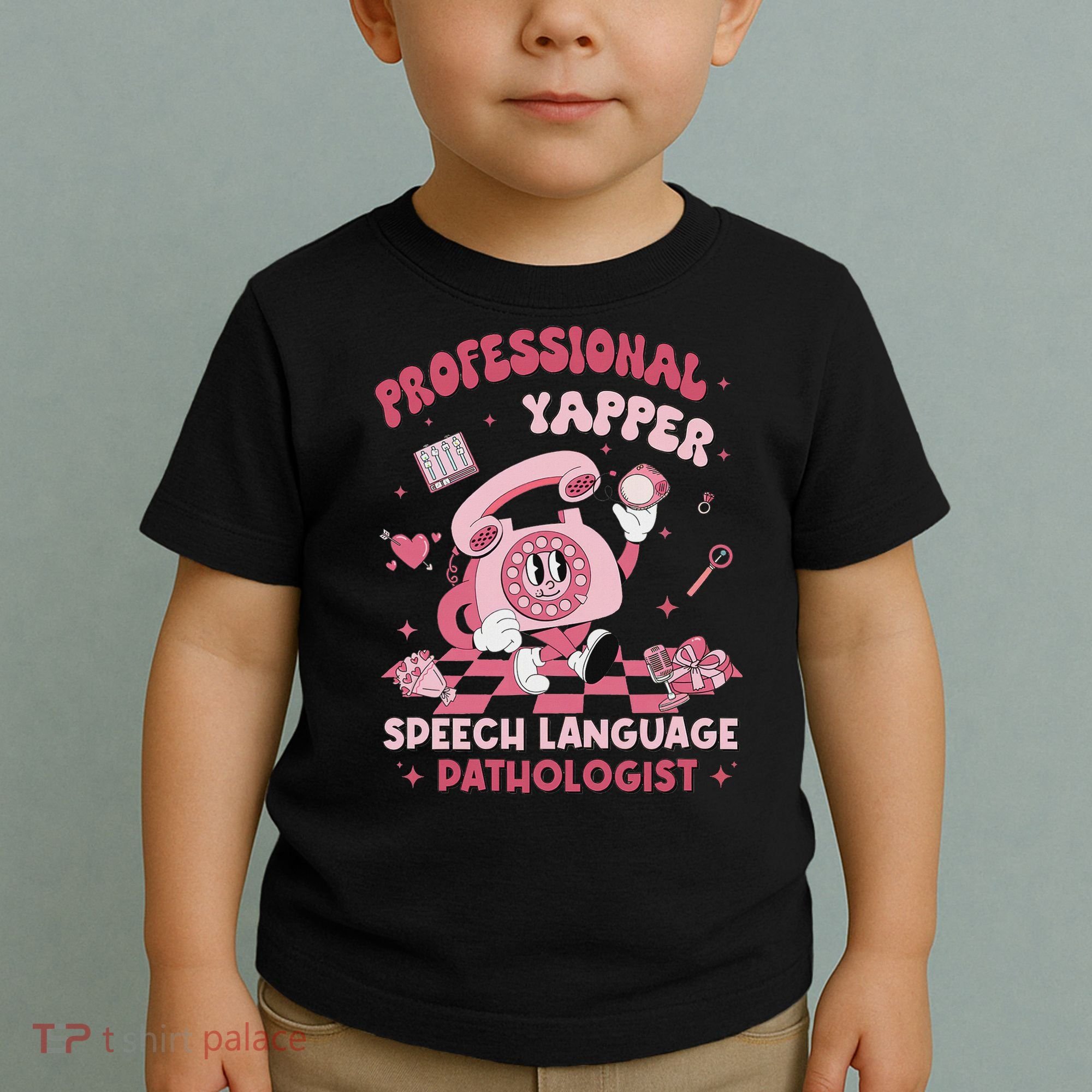 Speech Language Pathologist Retro Slp Professional Yapper Toddler T-Shirt