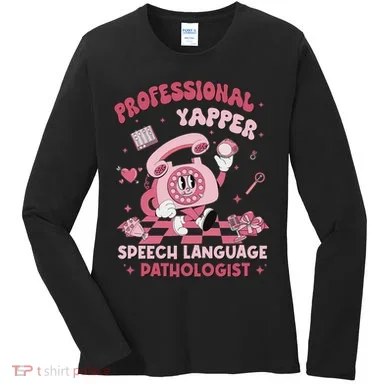 Speech Language Pathologist Retro Slp Professional Yapper Women's Long Sleeve Shirt